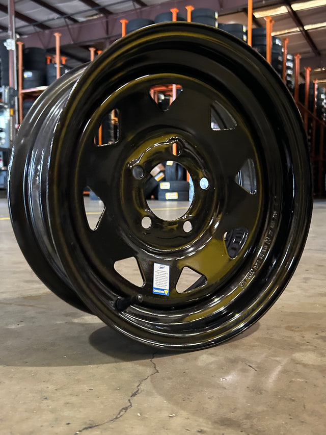 16x6 Trailer Wheel 6 Lug (6x5.5) Steel Black — NCC — TireGuru item F2119166061