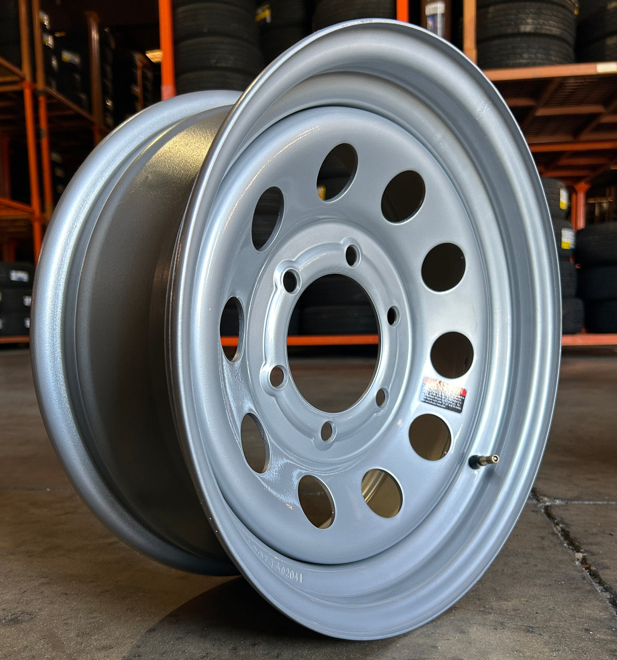 15x6 Trailer Wheel 6 Lug (6x5.5) Steel Silver Modular — NCC — TireGuru item F2519156030