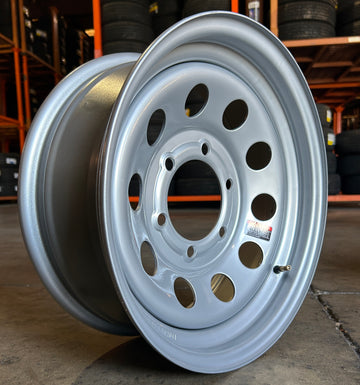15x6 Trailer Wheel 6 Lug (6x5.5) Steel Silver Modular — NCC — TireGuru item F2519156030