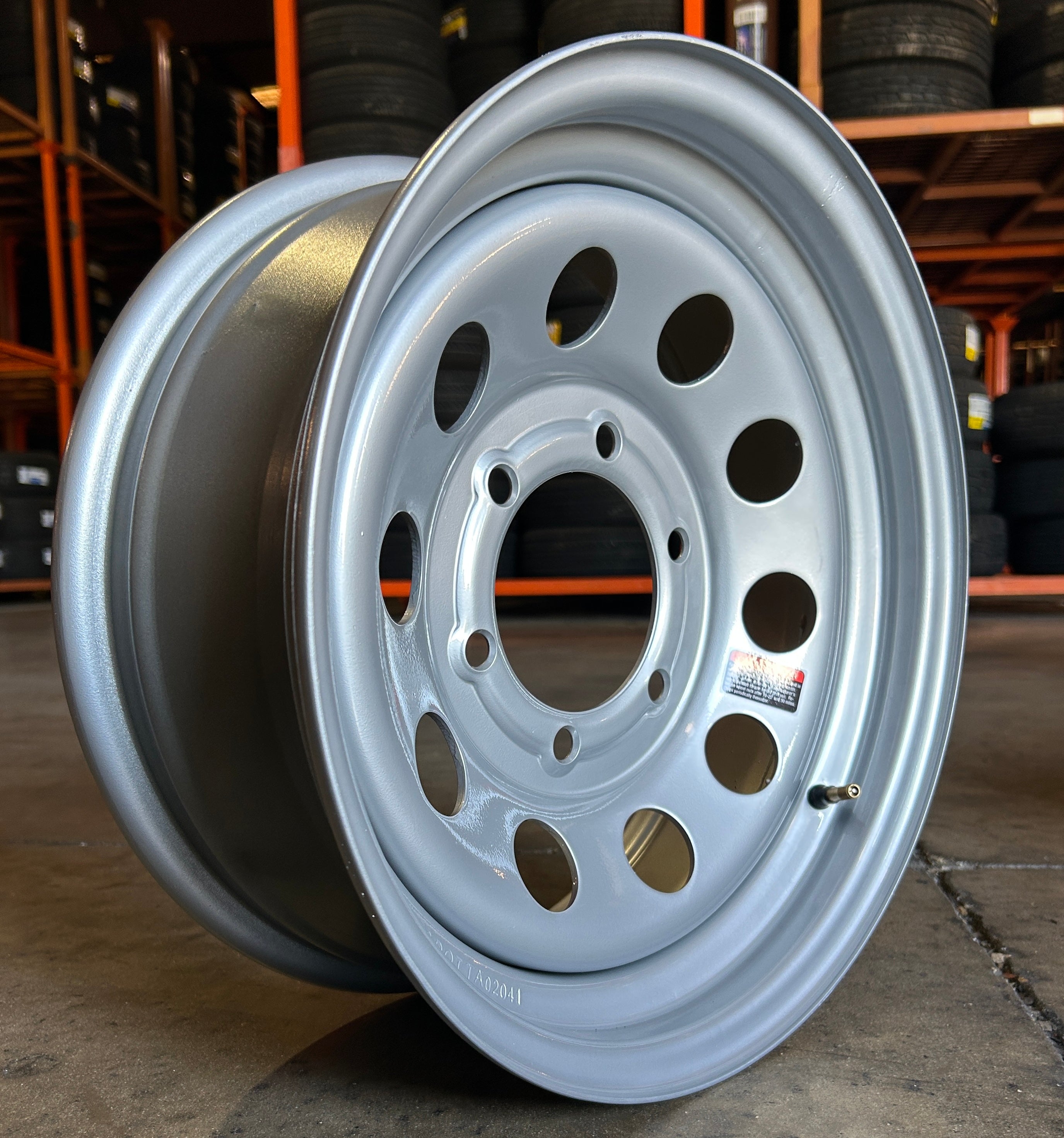 15x6 Trailer Wheel 6 Lug (6x5.5) Steel Silver Modular — NCC — TireGuru item F2519156030