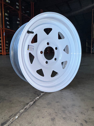 13x4.5 Trailer Wheel 5 Lug (5x4.5) White Spoke — NCC — TireGuru item F22991345511