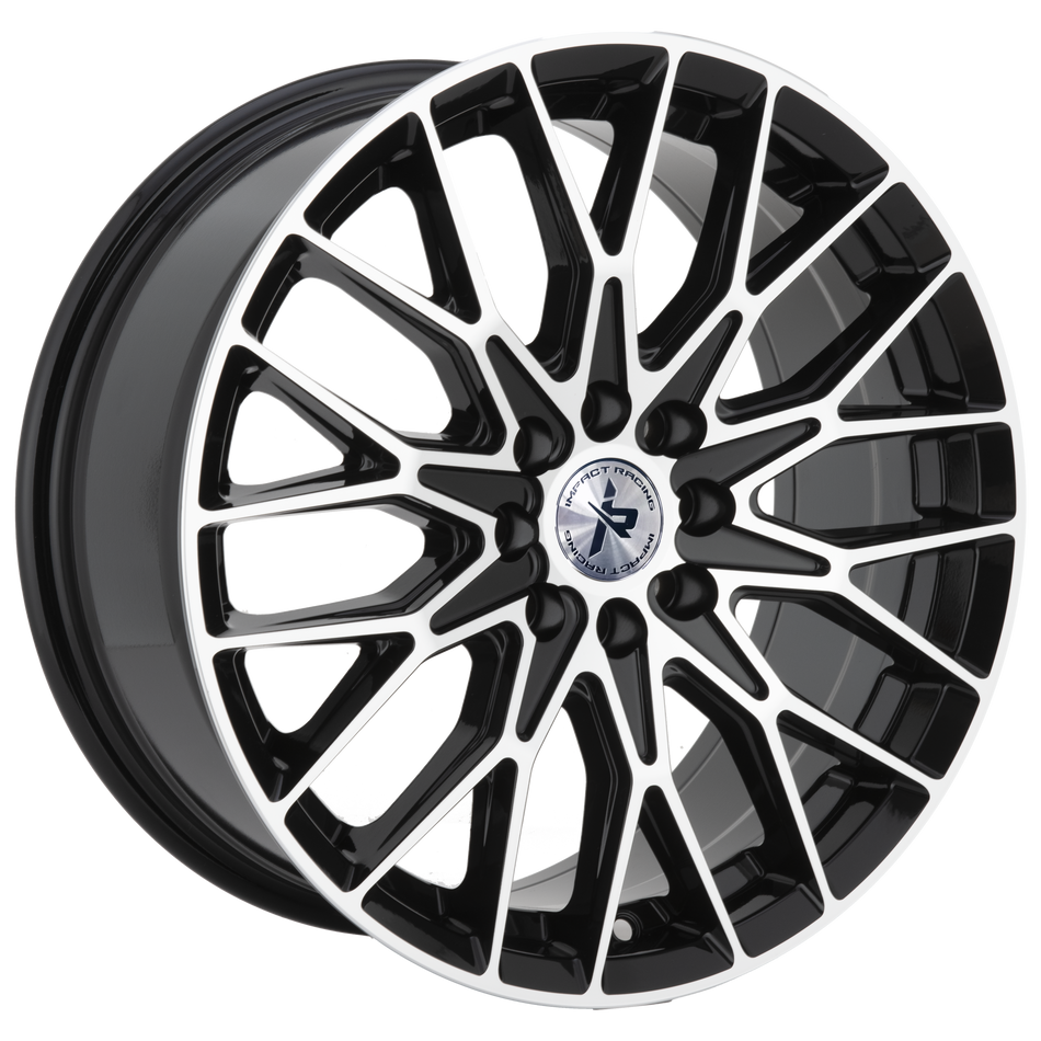 Impact Racing 18X8.0 Wheel |5X120/114.3 PCD |38mm Offset |73.1mm CB Gloss black with Machined face Rims