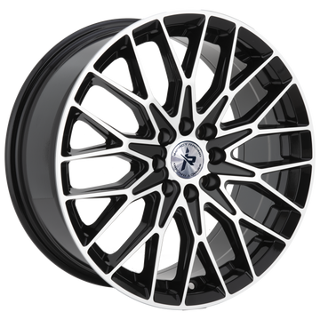 Impact Racing 18X8.0 Wheel |5X105/114.3 PCD |38mm Offset |73.1mm CB Gloss black with Machined face Rims