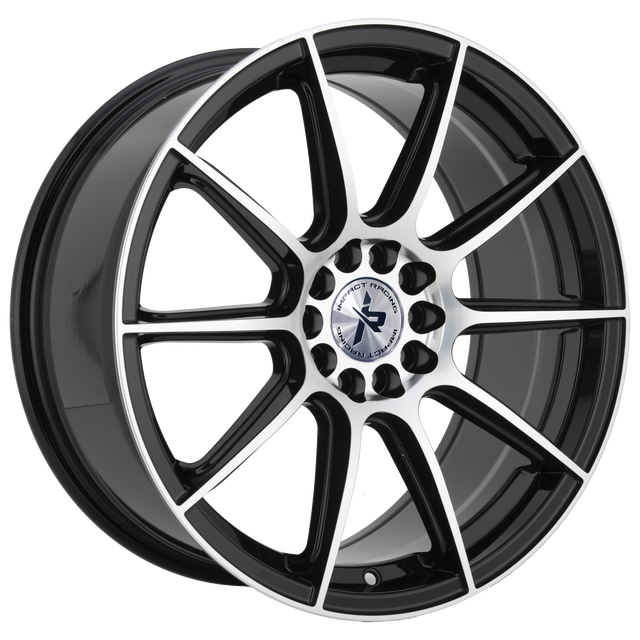 Impact Racing 18X8.0 Wheel 502|5X100/114.3 PCD |38mm Offset |73.1mm CB Gloss black with Machined face Rims
