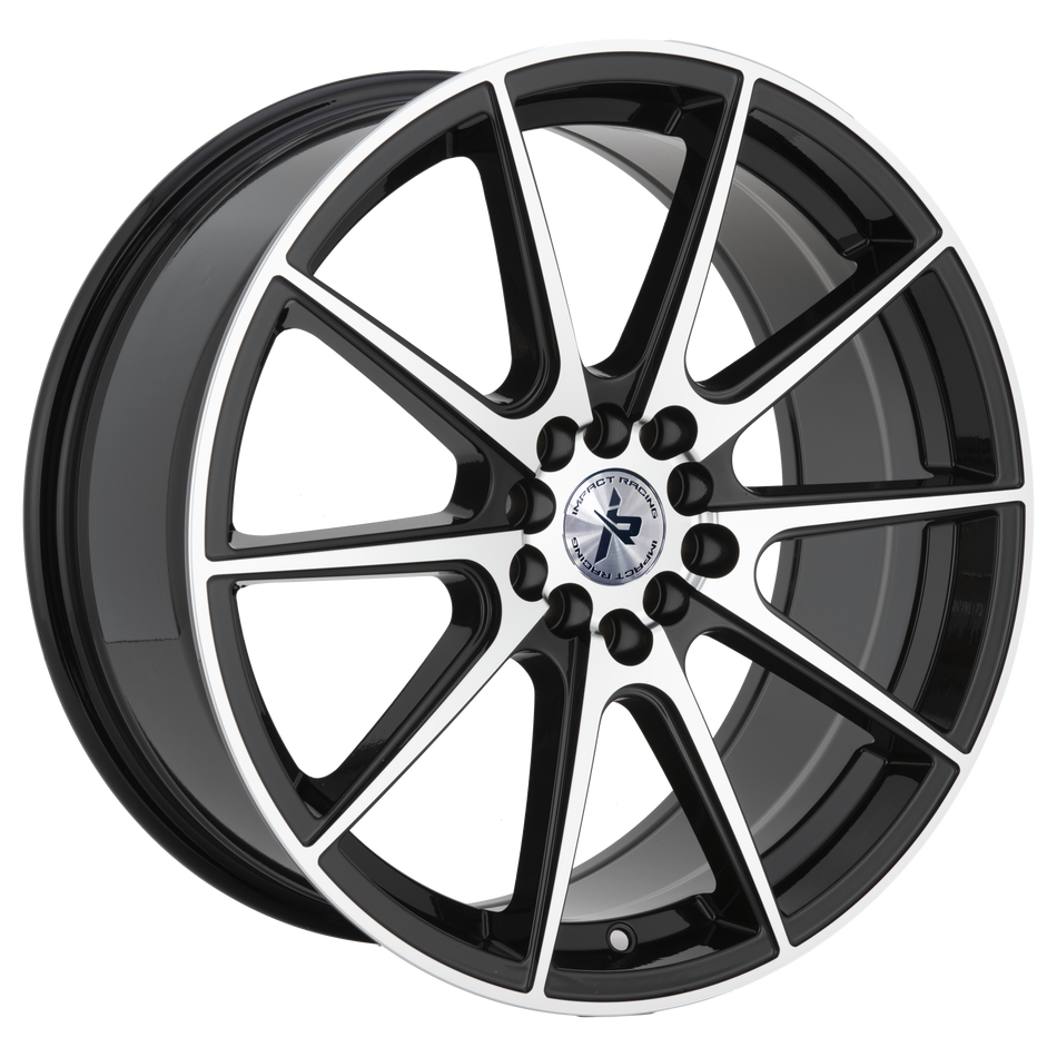 Impact Racing 18X8.0 Wheel 503|5X112/114.3 PCD |38mm Offset |73.1mm CB Gloss black with Machined face Rims