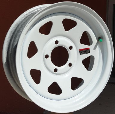 14x5.5 White Spoke Trailer Wheel 5 on 4.5